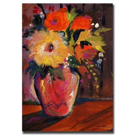 Trademark Fine Art Sheila Golden 'Orange Splash Bouquet' Canvas Art, 35x47 SG5608-C3547GG